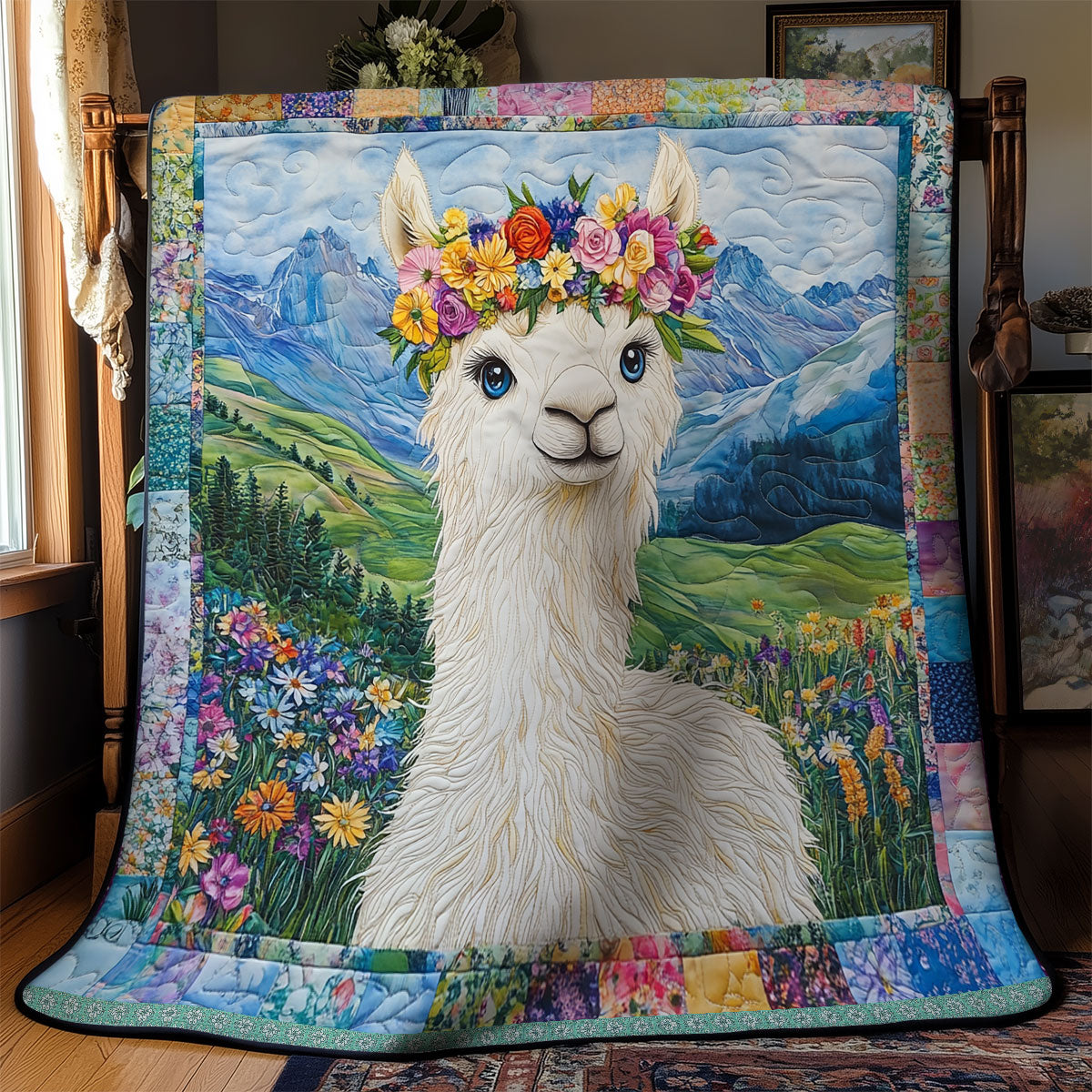 Alpaca Portrait WX1612003CL Quilt