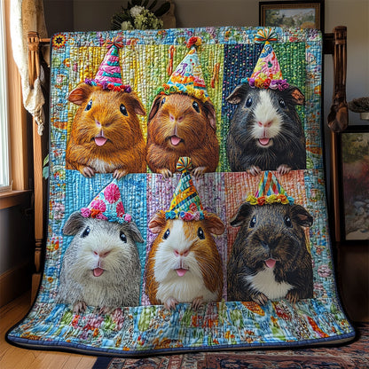 Birthday Hat Guinea Pig WY1311035CL Quilt