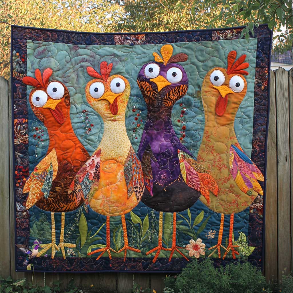 Funky Chickens WN1411008CL Quilt