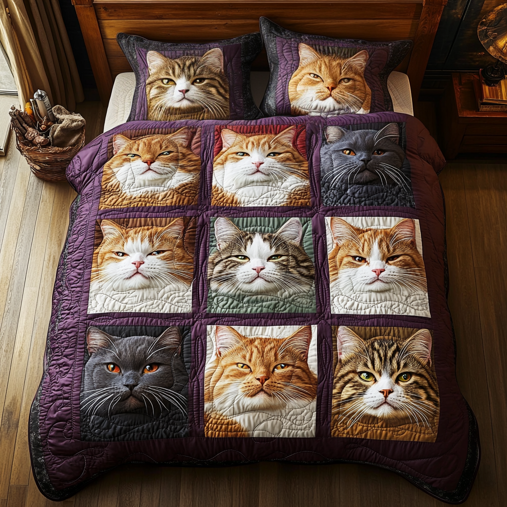 Cute Sleeping Cat WY0301005CL Duvet Cover Set