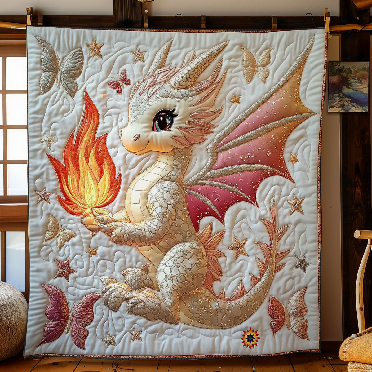 Cute Baby Dragon WY1712010CL Quilt