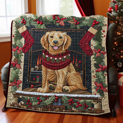 Golden Retriever Christmas WP1508008CL Quilt