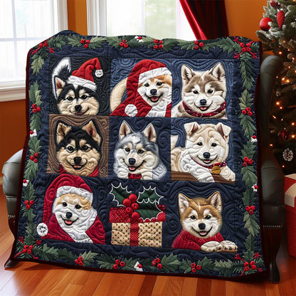 Husky Cute Puppy WP1508010CL Quilt