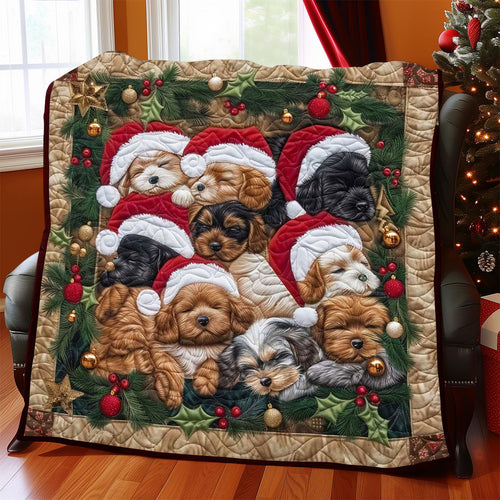 Sleeping Puppy Christmas WP1308029CL Quilt