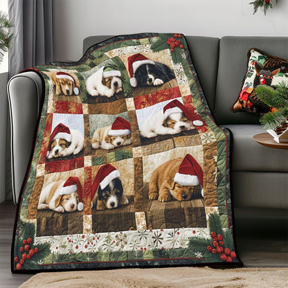 Christmas Puppy Sleeping WP1308010CL Quilt