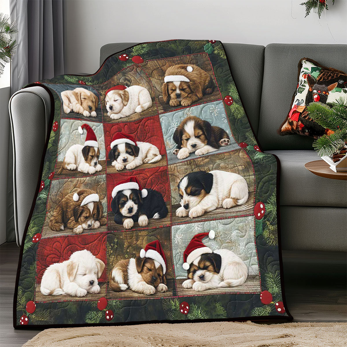 Christmas Puppy WP1508006CL Quilt