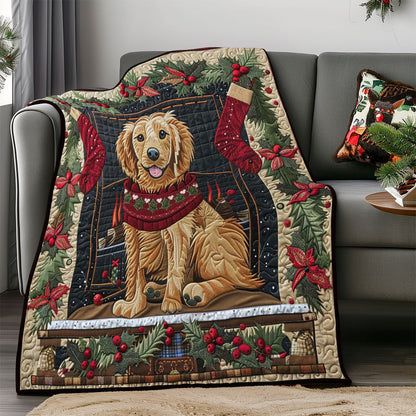 Golden Retriever Christmas WP1508008CL Quilt