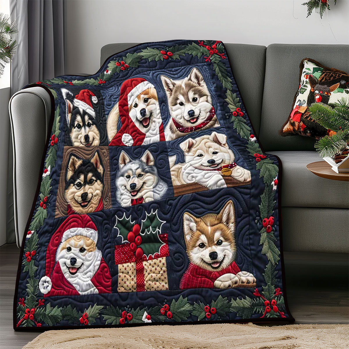 Husky Cute Puppy WP1508010CL Quilt
