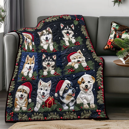 Puppy Santa Hat WP1508019CL Quilt