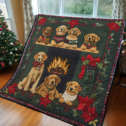 Cozy Golden Retriever WP1508002CL Quilt