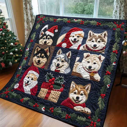 Husky Cute Puppy WP1508010CL Quilt