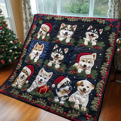 Puppy Santa Hat WP1508019CL Quilt