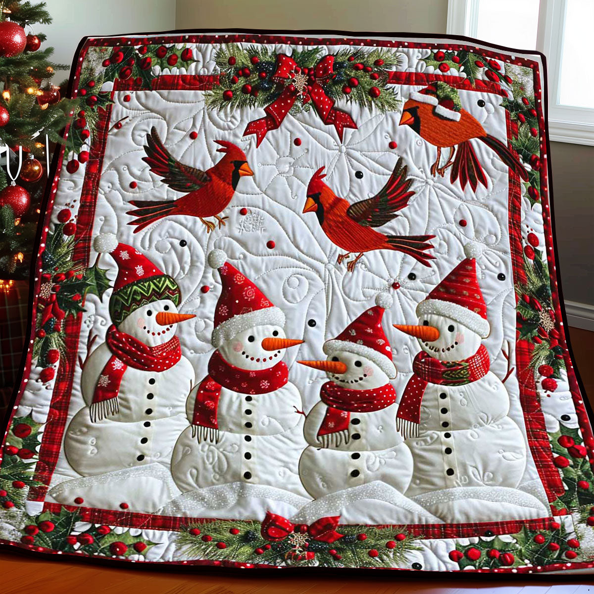 Cardinal Snowman WP1308004CL Quilt