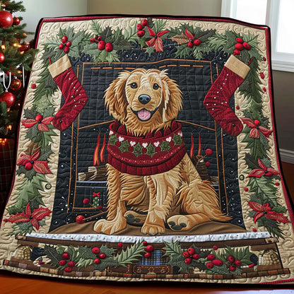 Golden Retriever Christmas WP1508008CL Quilt