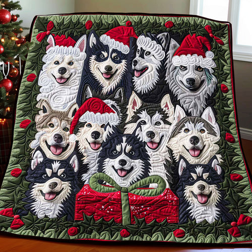 Husky Christmas Gift WP1508011CL Quilt