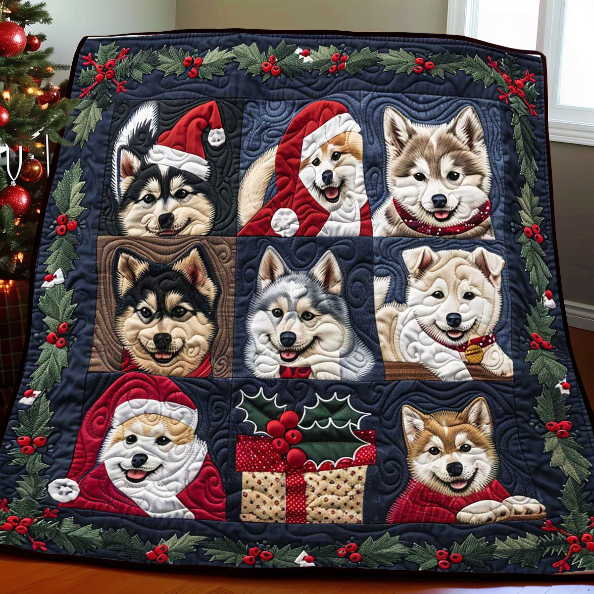 Husky Cute Puppy WP1508010CL Quilt