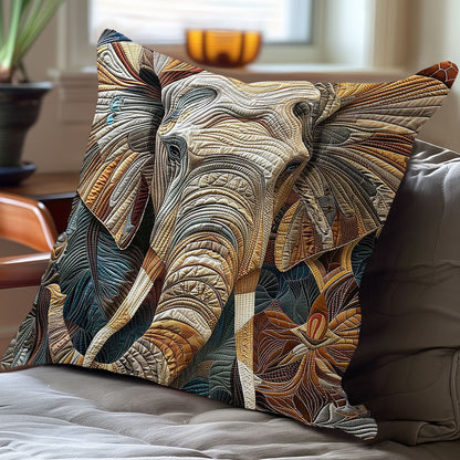 Earthy Elephant WN0310101CL Quilt Pillow Case