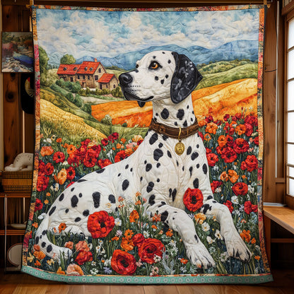 Dalmantian Flower Field WX1112023CL Quilt