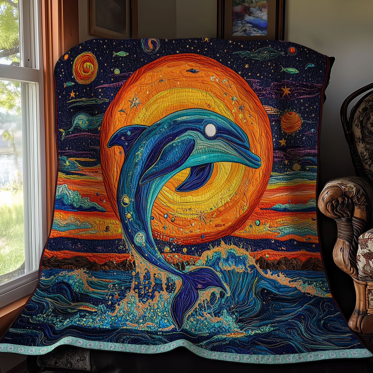 Dolphin Sunset WX1811019CL Quilt