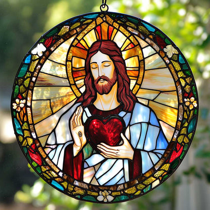 Jesus Savior WN2211090CL Stained Glass Suncatcher