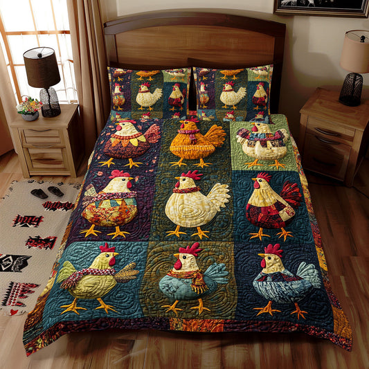 Patchwork Chicken WJ1912048CL Duvet Cover Set