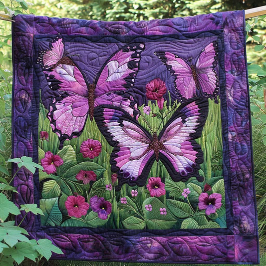 Purple Butterflies WJ2409019CL Quilt