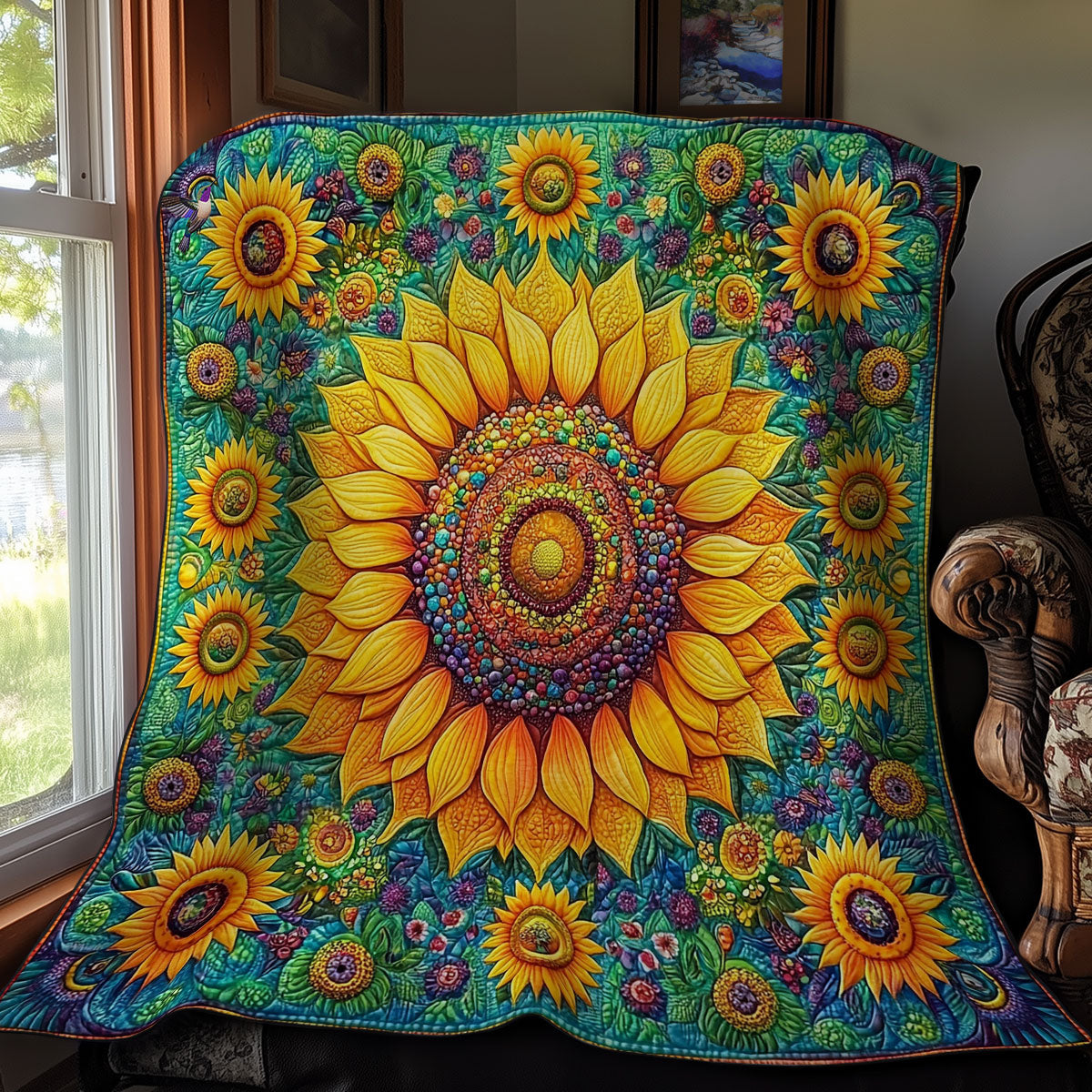 Sunflower Garden WY0911024CL Quilt