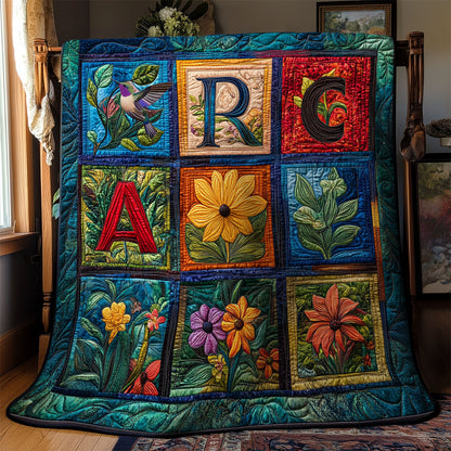 Teal Flower WY0611035CL Quilt