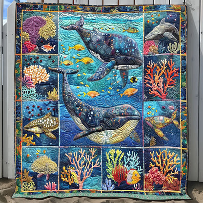 Coral Whale Patchwork WP0509009CL Quilt