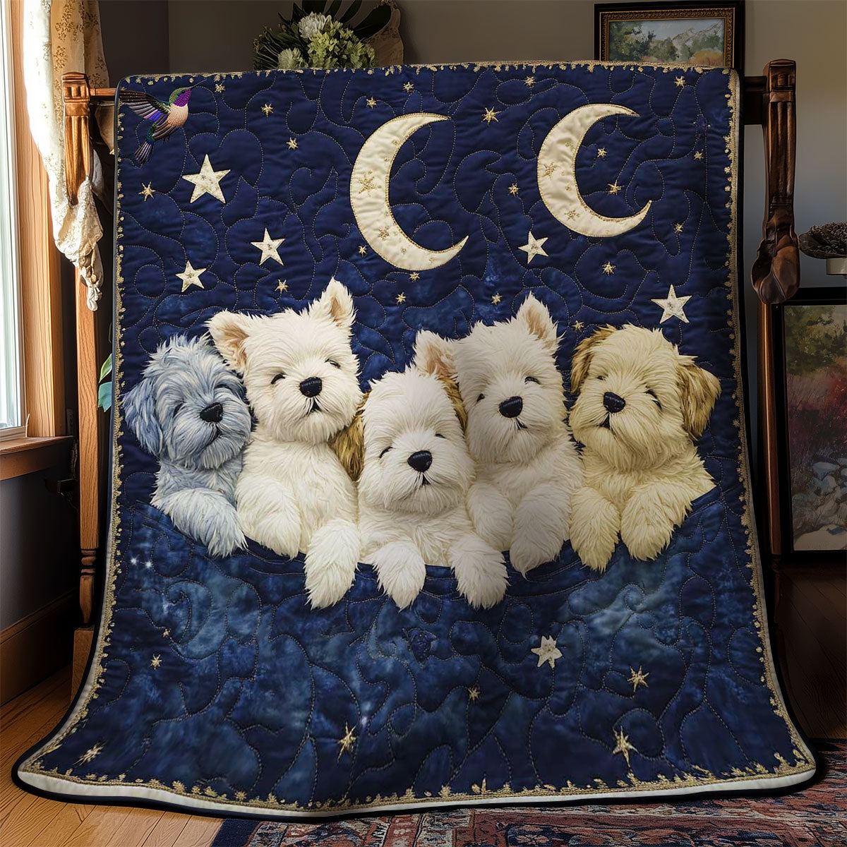 Westie Nighttime Snuggles WN0811065CL Quilt