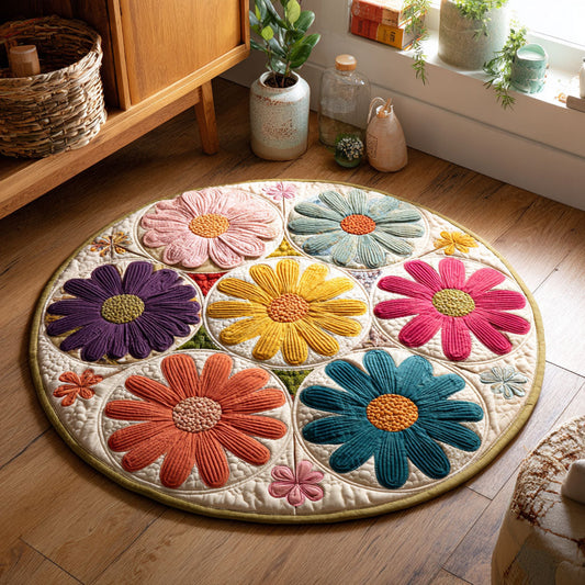 Daisy Harmony CW2308008CL Quilted Round Mat