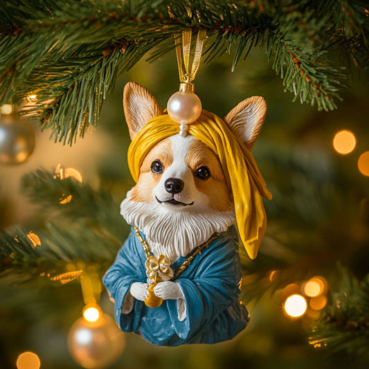 Corgi Art Muse WN1610048CL Christmas Ornament