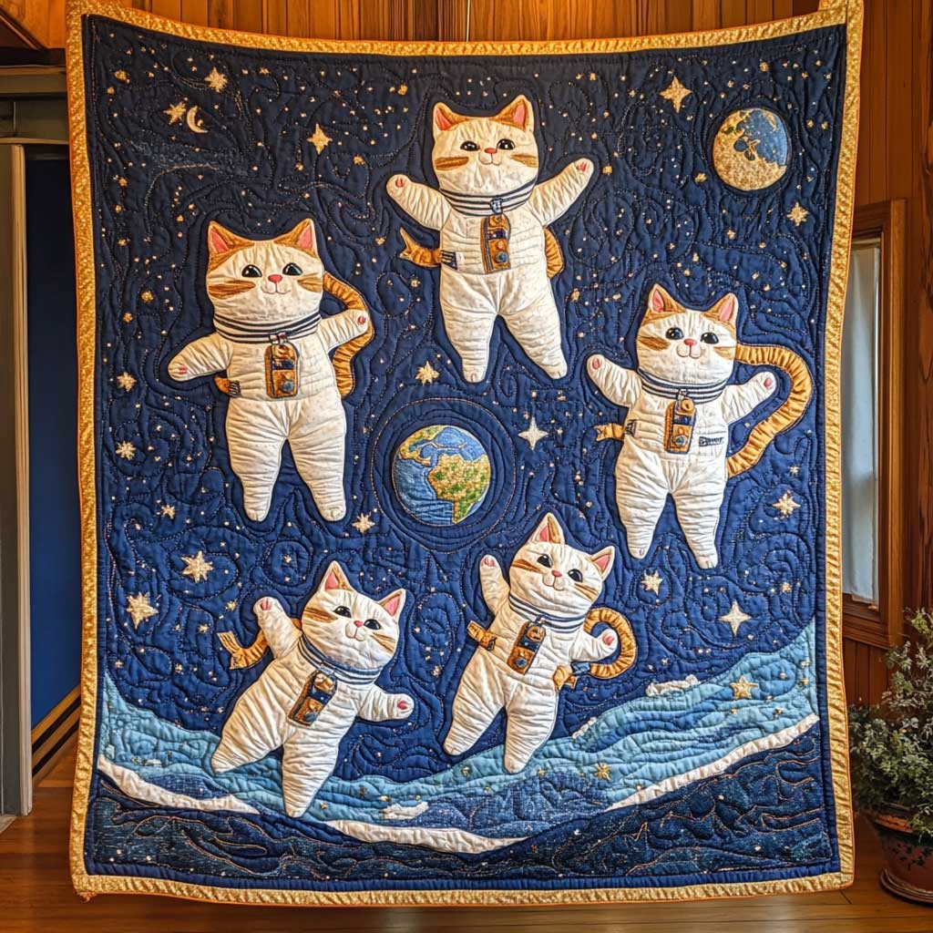 Astronaut Cat WP1709018CL Quilt