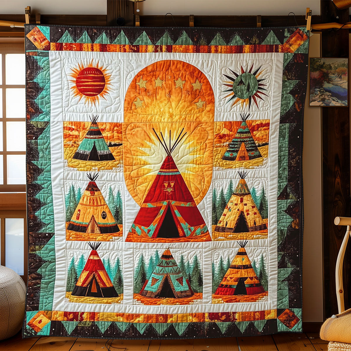 Sunlit Spirit Tepee WJ0701022CL Quilt