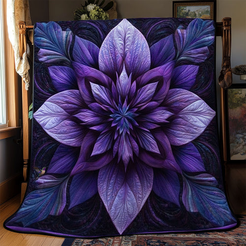 Purple Flower YR1210008CL Quilt