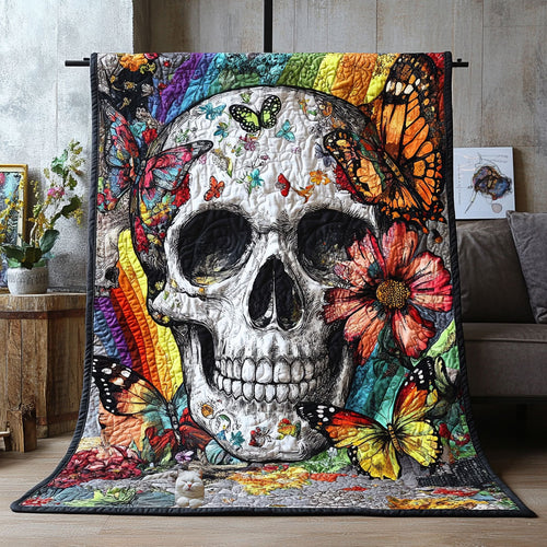 Flower Skull WU2610018CL Quilt