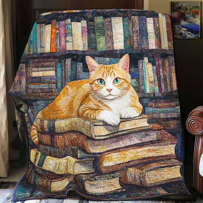 Cat In Library WY1911063CL Quilt