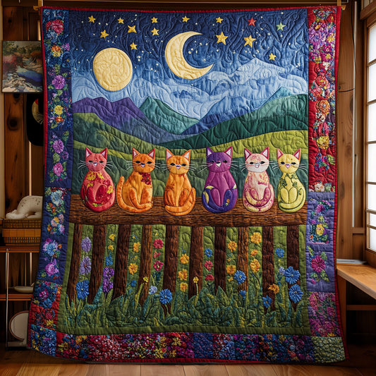 Cat In Night WY1502027CL Quilt