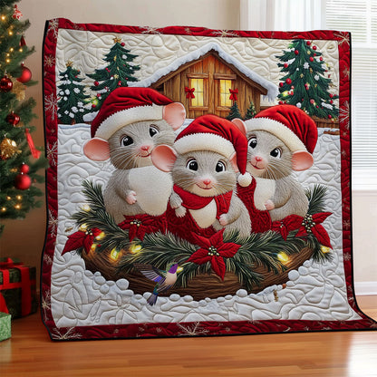 Christmas Snow Mouse WY0712043CL Quilt