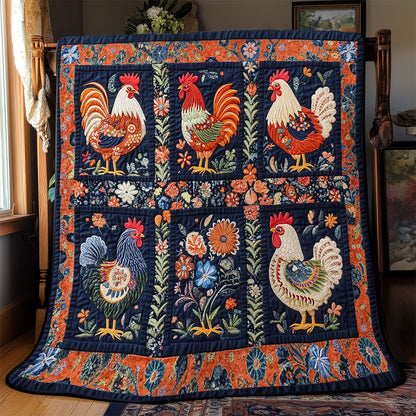 Folk Charm Chicken WJ3112017CL Quilt
