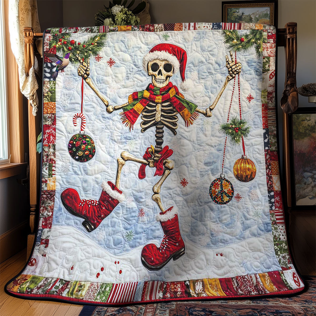 Jolly Skeleton Noel WN1112007CL Quilt