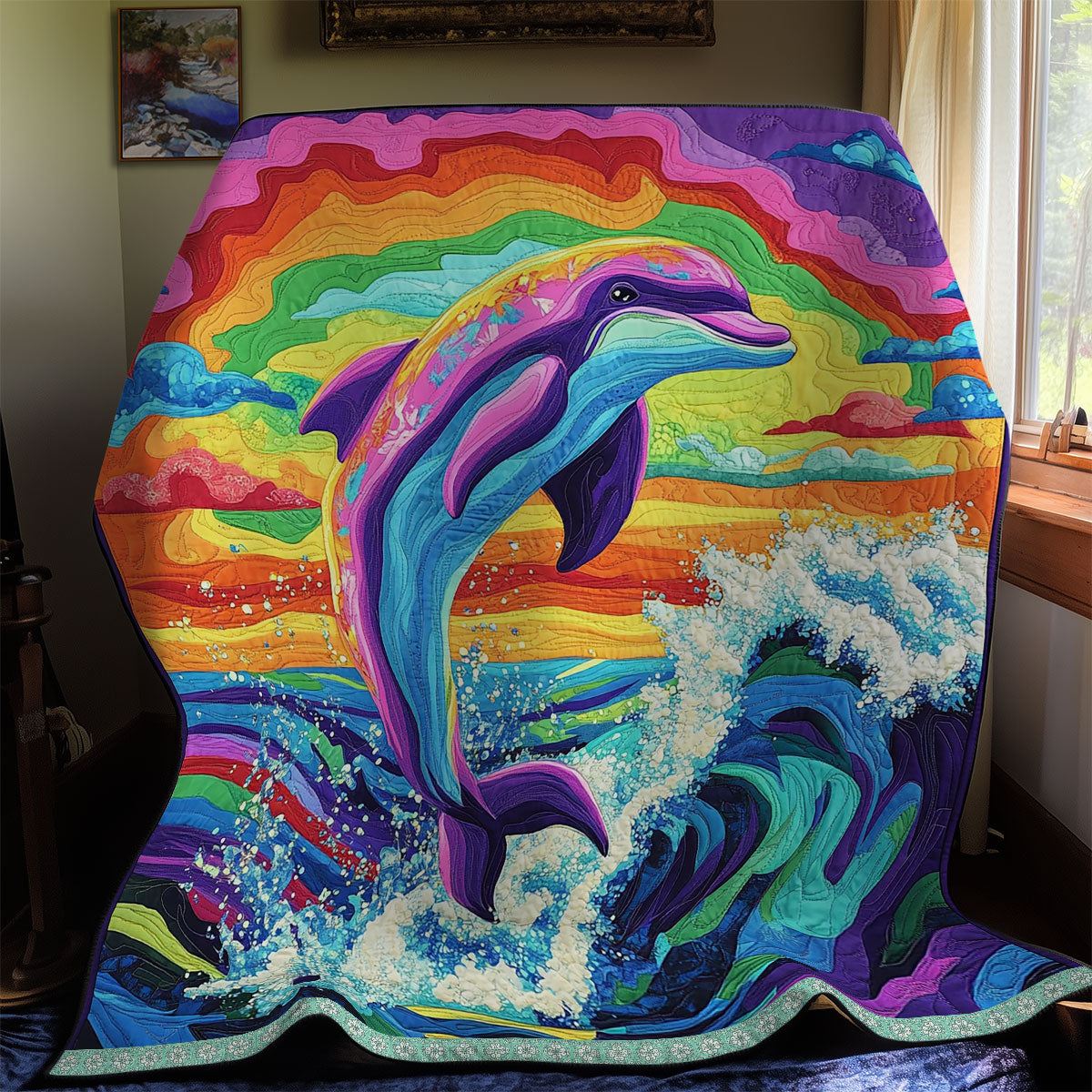 Vibrant Dolphin WX1511045CL Quilt