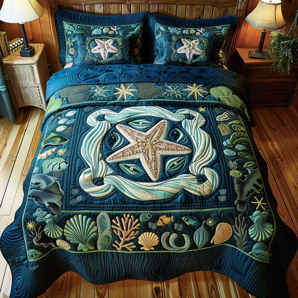 Starfish And Sea Shell WY0901112CL Duvet Cover Set