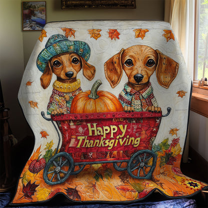 Dachshund Thanksgiving WY1911098CL Quilt