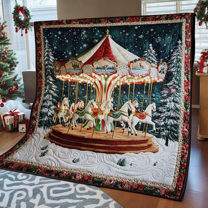 Christmas Carousel WY0312032CL Quilt