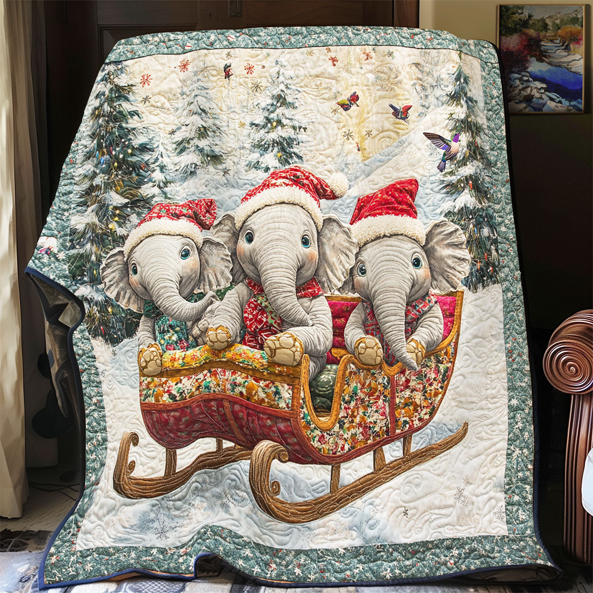 Winter Of Elephant WY1211032CL Quilt