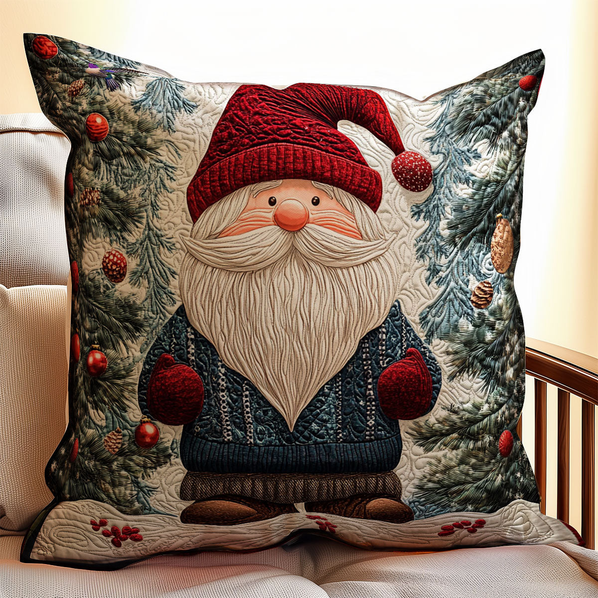 Christmas Gnome WY1012093CL Quilt Pillow Case