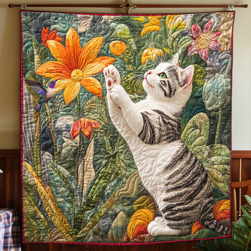 Cat In Huge Garden WP1812001CL Quilt