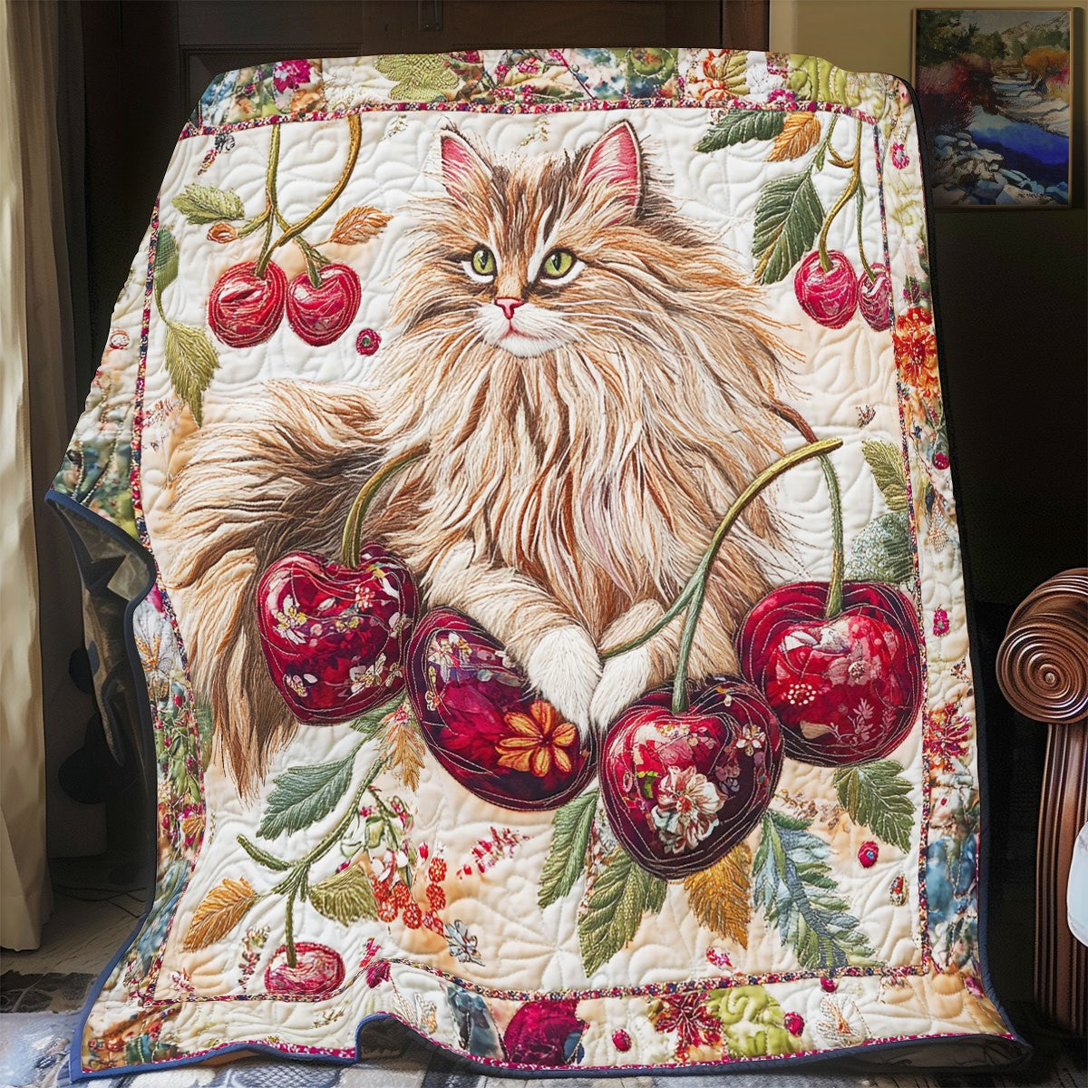 Cherry Cat XB0703009CL Quilt