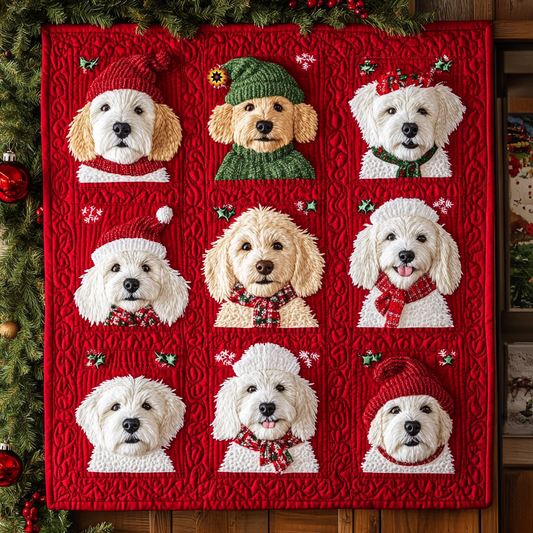 Poodle Christmas YR1510002CL Quilt